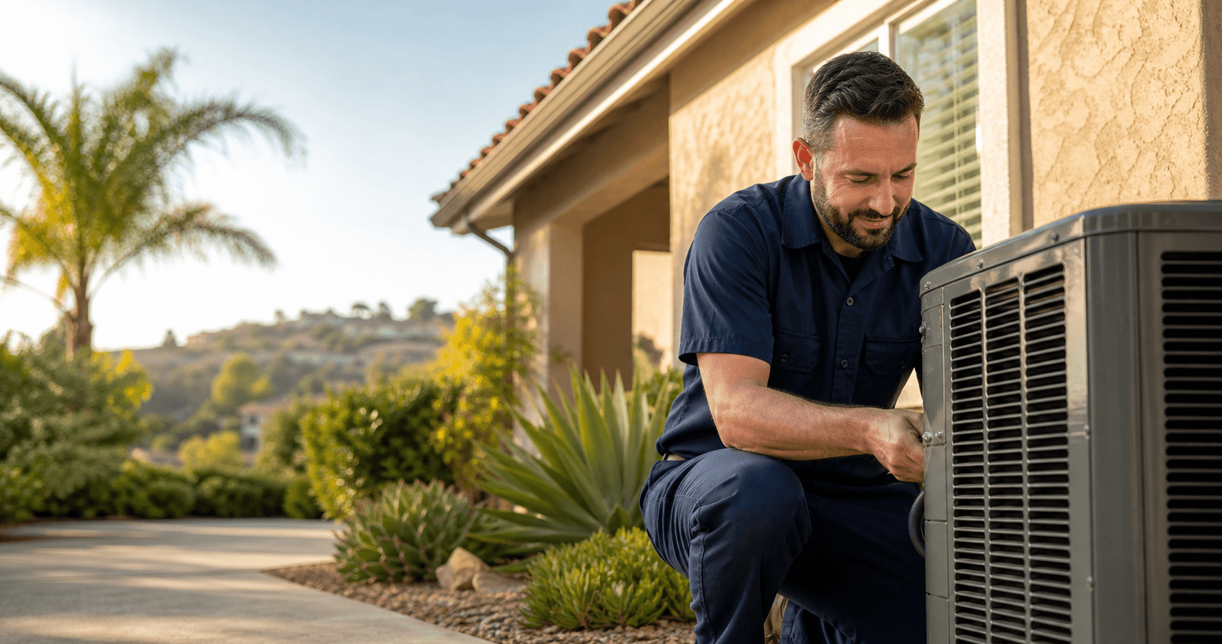 Preview of the fictional East County Comfort HVAC template